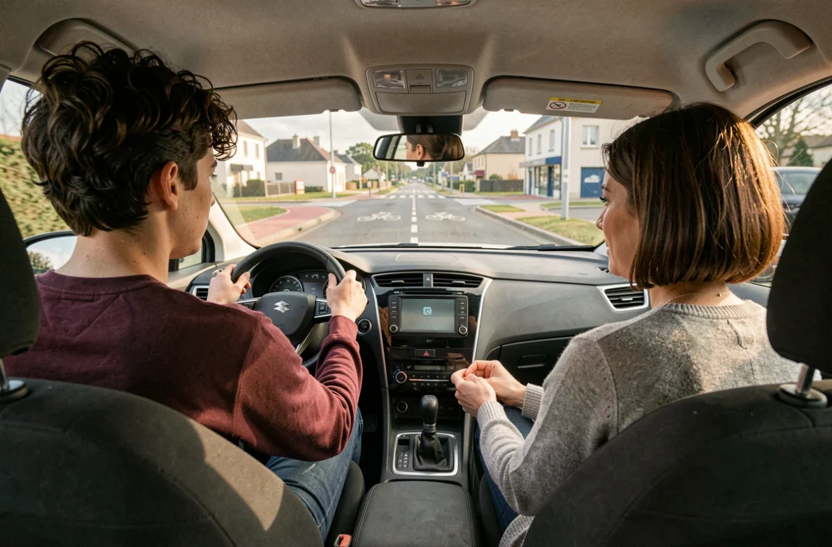 Conduite en circulation sur une route du Morbihan avec un élève de l'Auto École Nicolas